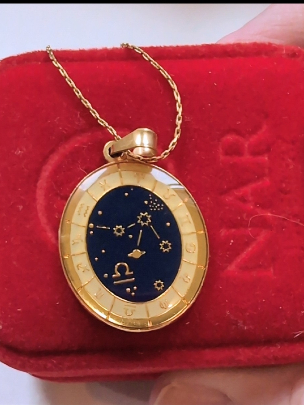 Alex and Ani Gold Tone Adjustable Necklace with Gold Libra Celestial Pendant